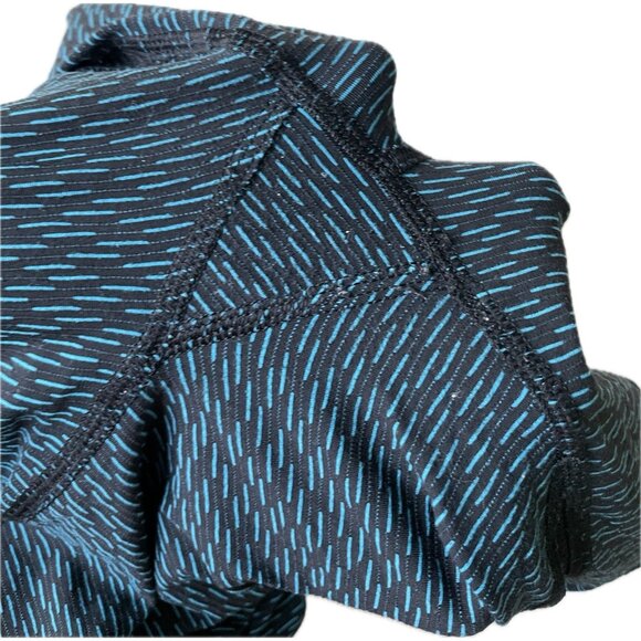 Lululemon Outrun 17" Crop Leggings Score Jacquard Black Indian Ocean / Black S 4 - Picture 4 of 9